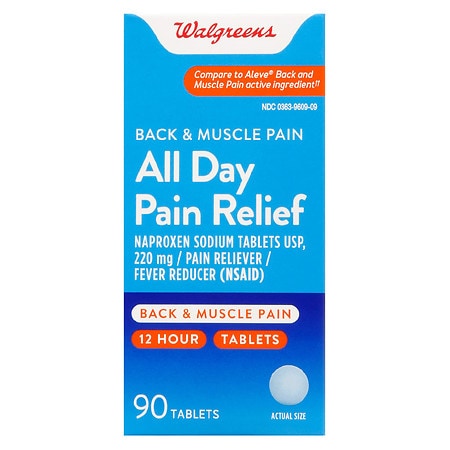 Walgreens Back and Muscle Pain Naproxen Sodium - 90.0 ea