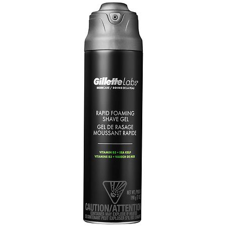 GilletteLabs Rapid Foaming Shave Gel Vitamin B3 and Sea Kelp - 7.0 OZ