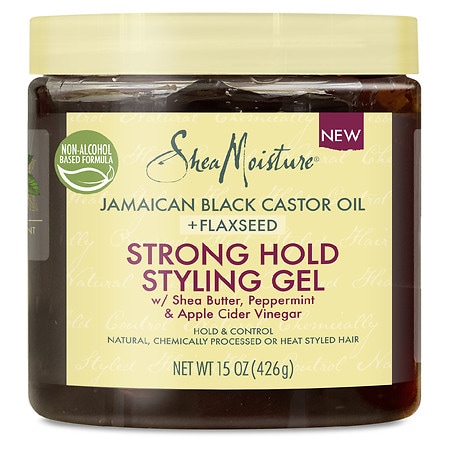 SheaMoisture Strong Hold Styling Gel Jamaican Black Castor Oil and Flaxseed - 15.0 oz