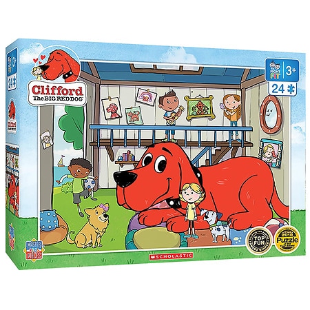 Masterpieces Puzzles Clifford Big Red Dog Doghouse 24 Piece Puzzle - 1.0 ea