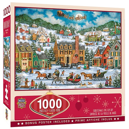 Masterpieces Puzzles Christmas Eve Fly By 1000 Piece Puzzle - 1.0 ea