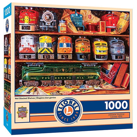 Masterpieces Puzzles Lionel Trains Shelves 1000 Piece Puzzle - 1.0 ea