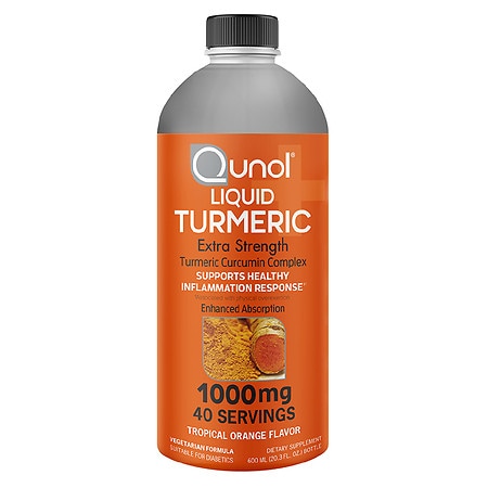 Qunol Liquid Turmeric 1000mg Extra Strength Tropical Orange - 20.3 fl oz