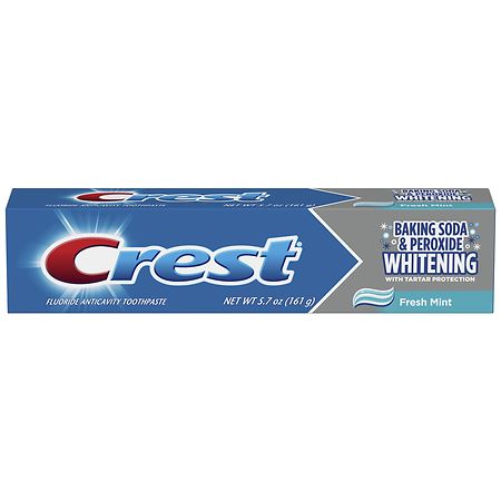 Crest Whitening Cavity & Tartar Protection Toothpaste Whitening Baking Soda & Peroxide Fresh Mint - 5.7 OZ