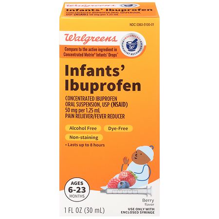 Walgreens Infant Ibuprofen Liquid Berry, Dye-Free - 1.0 fl oz