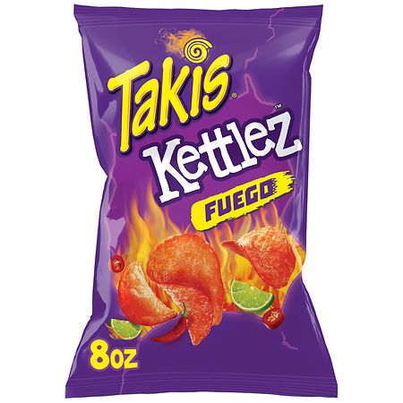 Takis Kettlez Fuego Kettle-Cooked Potato Chips Hot Chili Pepper & Lime - 8.0 Oz