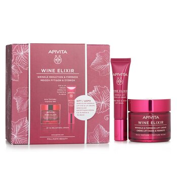 ApivitaWine Elixir Wrinkle Reduction & Firmness (Rich Texture) Gift Set: Rich Cream 50ml+ Eye & Lip Cream 15ml 2pcs