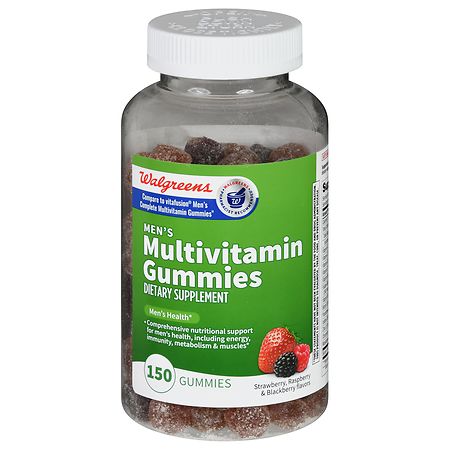 Walgreens Men's Multivitamin Gummies Strawberry, Raspberry & Blackberry - 150.0 ea