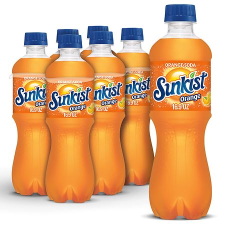 Sunkist Soda Orange - 16.9 Oz x 6 pack