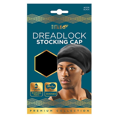 Titan Dreadlock Stocking Black Cap - 1.0 ea
