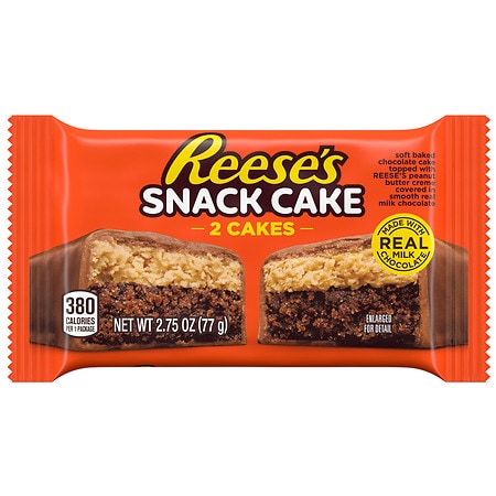 Reese's Milk Chocolate Peanut Butter Creme Snack Cake, Pack - 2.75 OZ