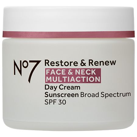 No7 Restore & Renew Multi Action Face & Neck Day Cream with SPF 30 - 1.7 oz