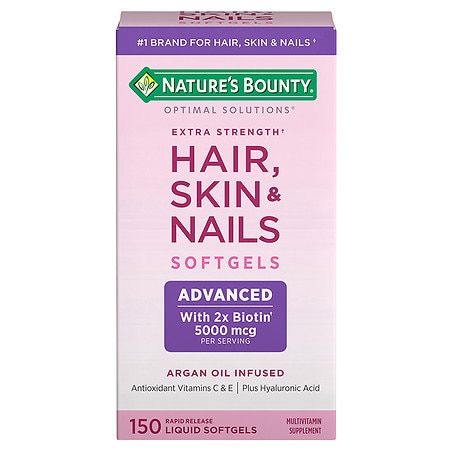 Nature's Bounty Optimal Solutions Extra Strength Hair, Skin & Nails Softgels - 150.0 ea