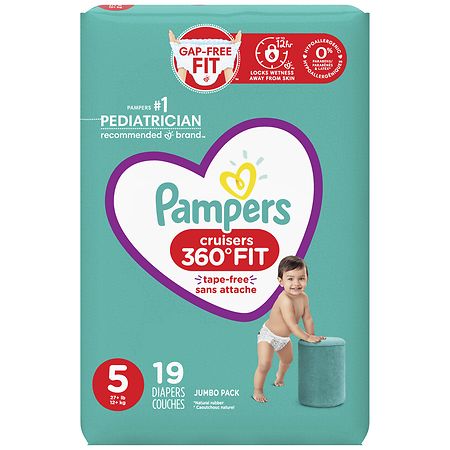 Pampers Cruisers 360 Diapers Jumbo Pack Size 5 - 19.0 ea