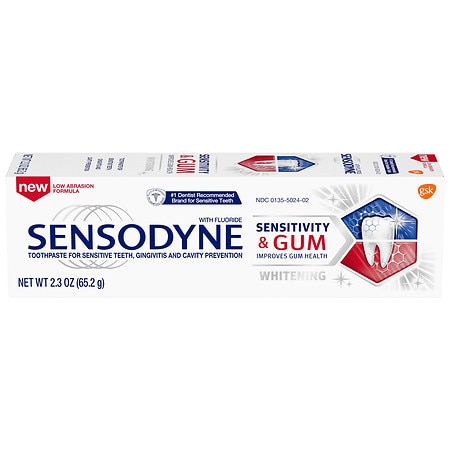 Sensodyne Toothpaste for Whitening, Tooth Sensitivity & Gum Health - 2.3 oz