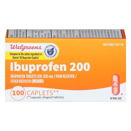 Walgreens Ibuprofen 200 Caplets - 100.0 ea