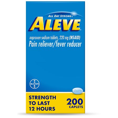 Aleve Pain Reliever & Fever Reducer Naproxen Sodium Caplets - 200.0 Ea