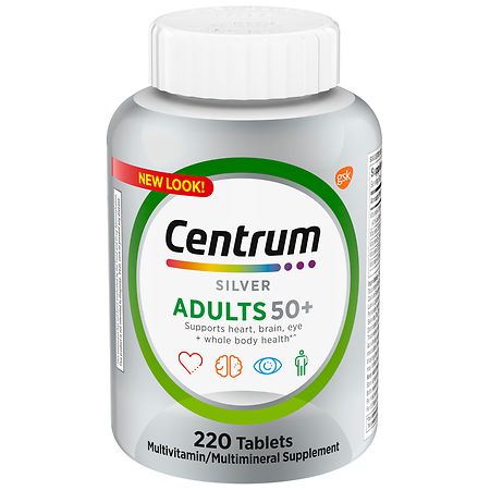 Centrum Silver Adult 50+, Multivitamin & Multimineral Supplements Tablets - 220.0 ea