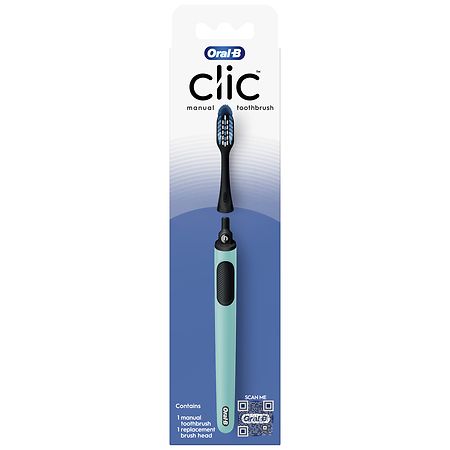 Oral-B Clic Manual Toothbrush, Handle with Replaceable Brush Head - 1.0 ea