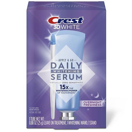 Crest 3D Daily Whitening Serum Teeth Whitening Treatment Overnight Freshness - 1.0 set