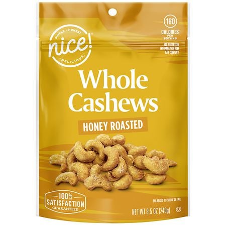 Nice! Whole Cashews Honey Roasted - 8.5 oz