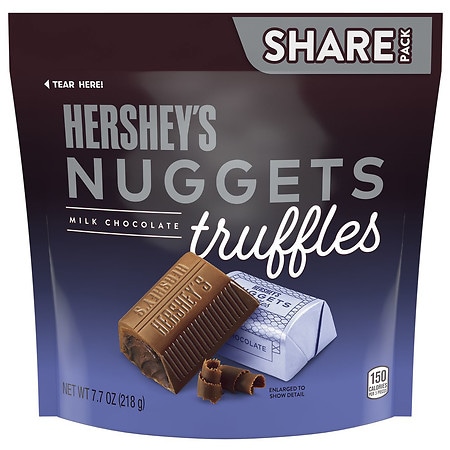 Hershey's Truffles Candy, Individually Wrapped, Share Pack Milk Chocolate - 7.7 oz