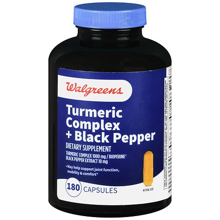 Walgreens Turmeric Complex + Black Pepper Capsules - 180.0 ea