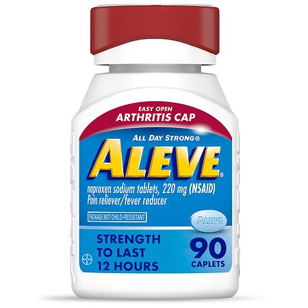 Aleve Easy Open Arthritis Cap, Naproxen Sodium, for Pain Relief - 90.0 Ea