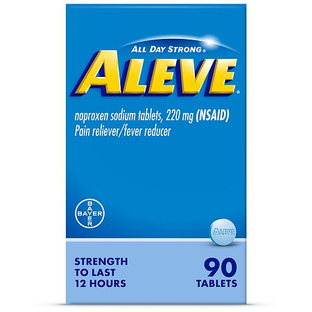 Aleve Pain Reliever & Fever Reducer Naproxen Sodium Tablets - 90.0 Ea
