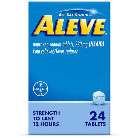 Aleve Pain Reliever & Fever Reducer Naproxen Sodium Tablets - 24.0 Ea