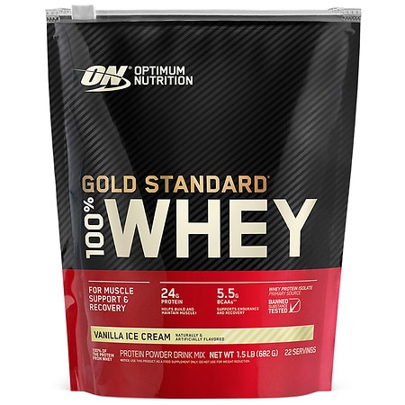 Optimum Nutrition Gold Standard 100% Whey Vanilla Ice Cream - 1.0 lb