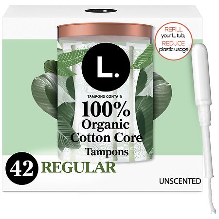 L. Organic Cotton Tampons Unscented - Regular Absorbency 42.0 ea