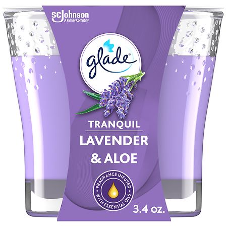 Glade 1 Wick Candle Tranquil Lavender & Aloe - 3.4 oz