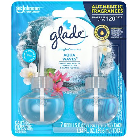 Glade Air Freshener Aqua Waves - 0.67 fl oz x 2 pack