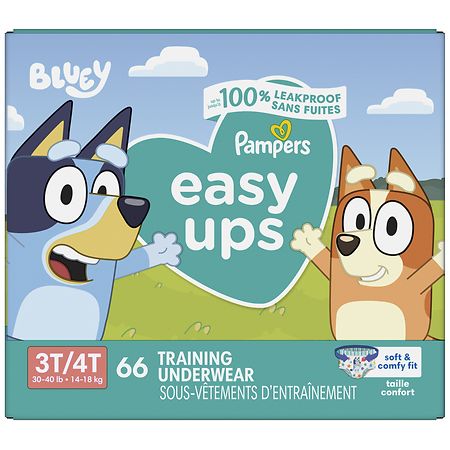 Pampers Easy Ups Training Underwear Boys Super Size 3T-4T - 66.0 ea
