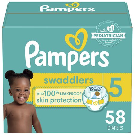 Pampers Swaddlers Diapers Super Pack 5 - 58.0 ea