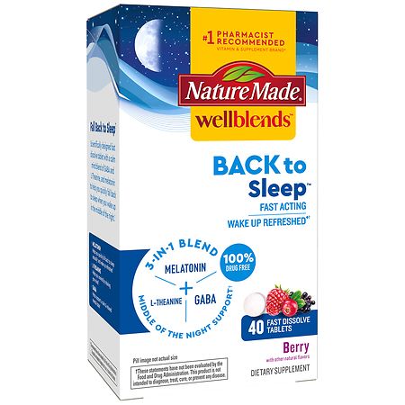 Nature Made WellBlends Back to Sleep Fast Dissolve Tablets Berry - 40.0 ea