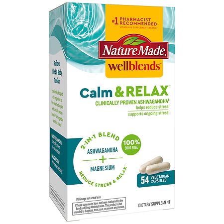 Nature Made WellBlends Calm & Relax Vegetarian Capsules - 54.0 ea