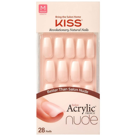 Kiss Salon Acrylic Nude French Nails - 1.0 ea