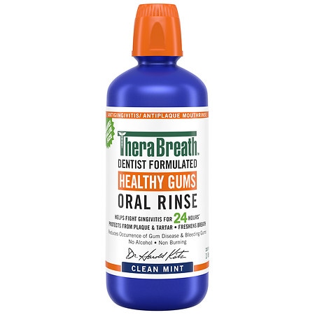 TheraBreath Healthy Gums Oral Rinse Mint - 33.8 fl oz