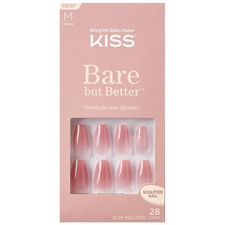 Kiss Bare but Better Sculpted TruNude Fake Nails - 28.0 ea