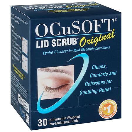 OCuSOFT Lid Scrub Pre-Moistened Pads Original Eyelid Cleanser - 30.0 ea