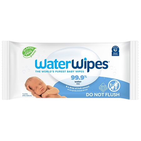 WaterWipes Plastic-Free Original Baby Wipes, Hypoallergenic for Sensitive Skin Unscented - 240.0 ea