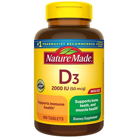 Nature Made Vitamin D3 2000 IU (50 mcg) Tablets - 400.0 ea
