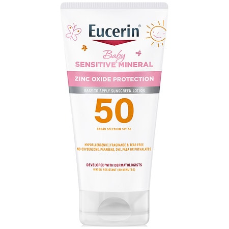 Eucerin Baby Sensitive Mineral Sunscreen Lotion SPF 50 - 4.0 oz