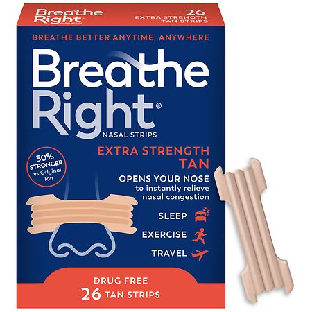 Breathe Right Extra Strength Nasal Strips - 26.0 ea