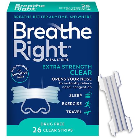 Breathe Right Extra Strength, for Sensitive Skin, Nasal Strips - 26.0 ea