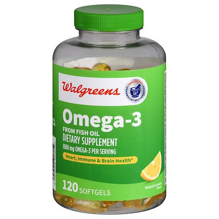 Walgreens Omega-3 from Fish Oil Softgels Natural Lemon - 120.0 ea