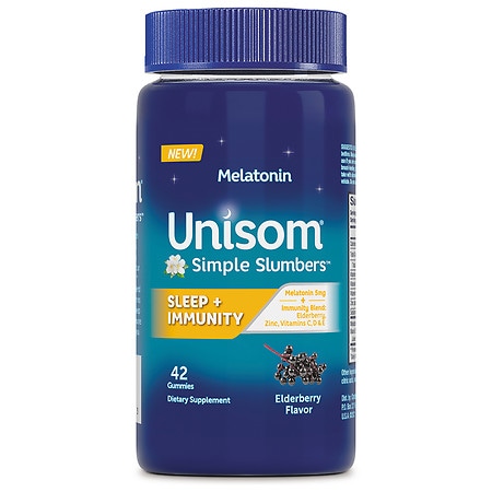 Unisom Simple Slumbers Sleep + Immunity Gummies - 42.0 ea