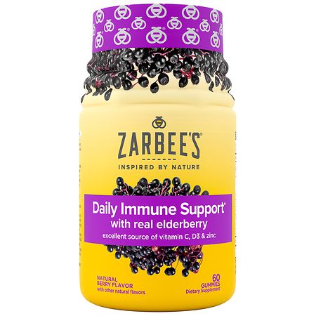 Zarbee's Daily Immune Support Gummies with Real Elderberry Berry - 60.0 ea